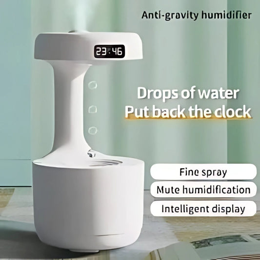 LED Digital Clock Aroma Diffuser/Cool Mist Humidifier | Essential Oil Diffuser with Water Drop Effect