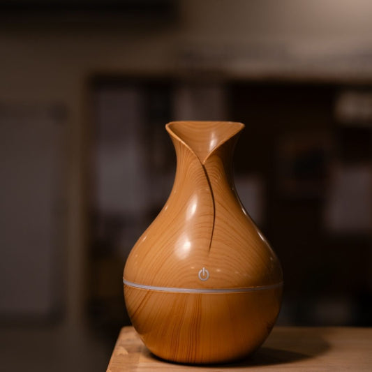 Wood Grain Vase Aroma Diffuser & Ultrasonic Humidifier