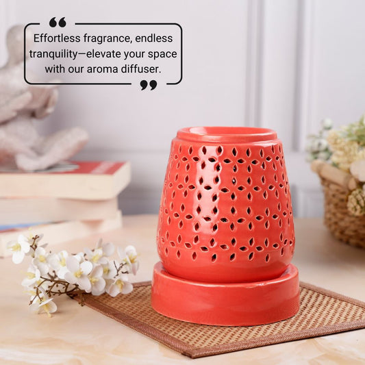 Red Ceramic Electric Aroma Diffuser with Oils