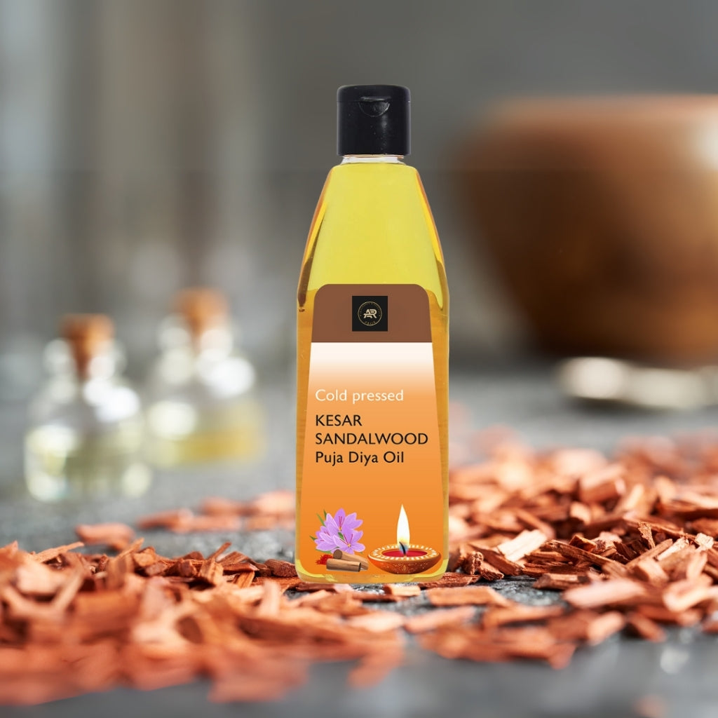 Cold Pressed Kesar Sandalwood Puja Diya Oil – 225ml