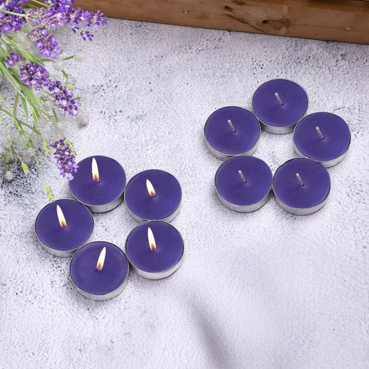 English Lavender Tealight Candles – Pack of 10