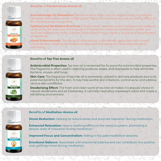 Premium Aroma Oil Set of 6 – Essential Oils for Diffuser