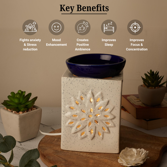 Square Ceramic Electric Aroma Diffuser with Oils