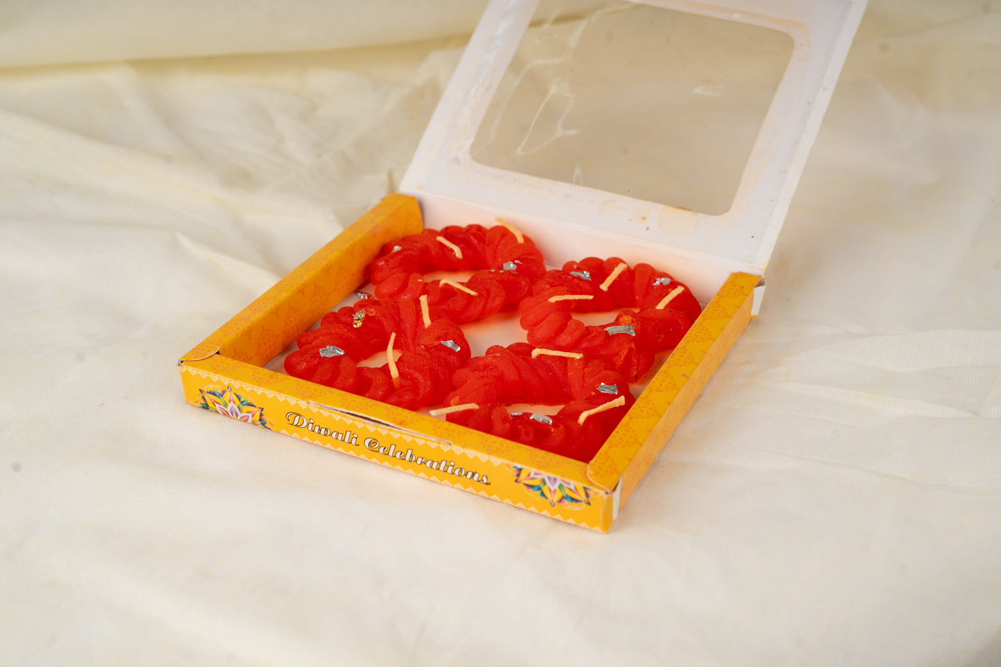 Jalebi Shaped Festive Candles – Pack of 4