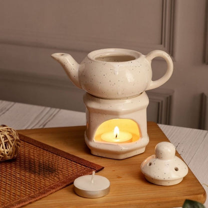 Ceramic Teapot Aroma Diffuser & Essential Oil Burner