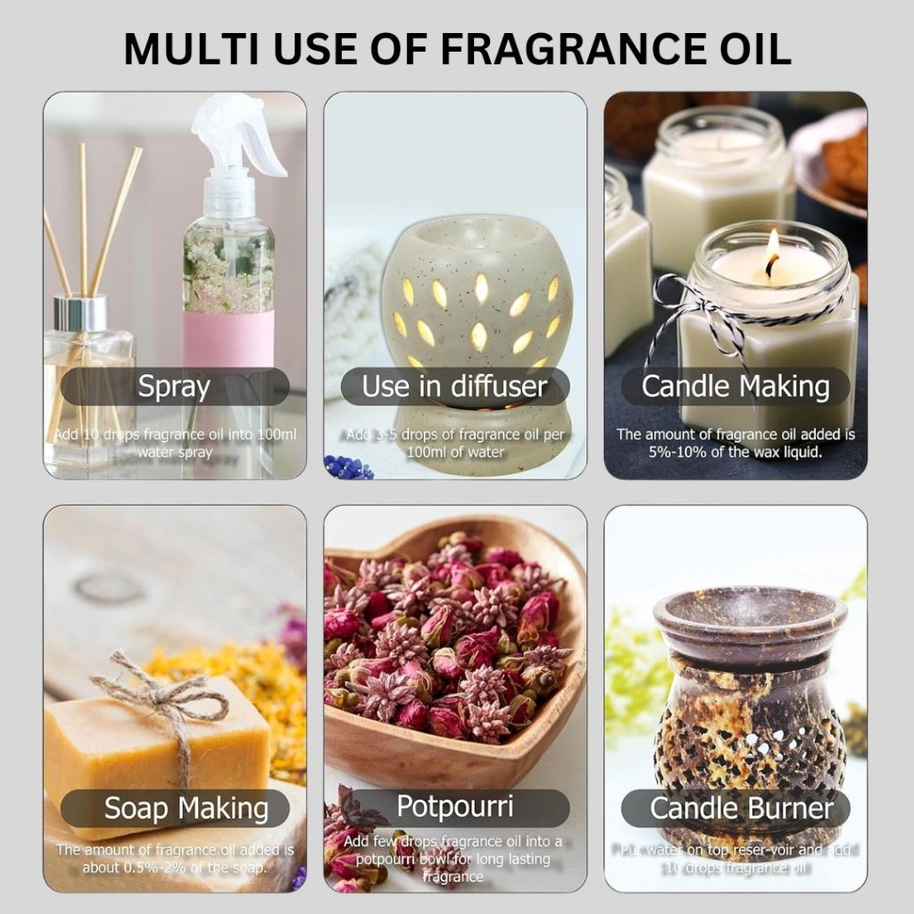 Premium Aroma Oil Set of 6 – Essential Oils for Diffuser