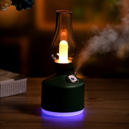 Vintage Lamp Aroma Diffuser/Cool Mist Humidifier | Essential Oil Diffuser with LED Night Light
