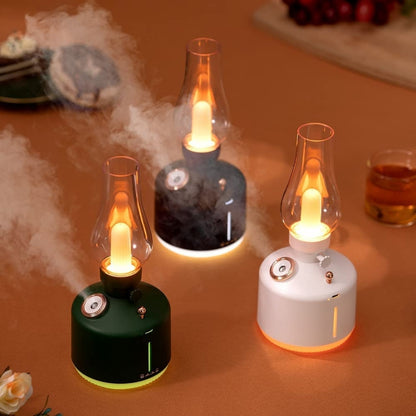 Vintage Lamp Aroma Diffuser/Cool Mist Humidifier | Essential Oil Diffuser with LED Night Light