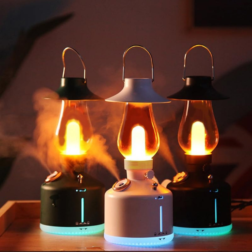 Vintage Lamp Aroma Diffuser/Cool Mist Humidifier | Essential Oil Diffuser with LED Night Light