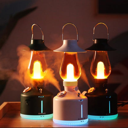 Vintage Lamp Aroma Diffuser/Cool Mist Humidifier | Essential Oil Diffuser with LED Night Light