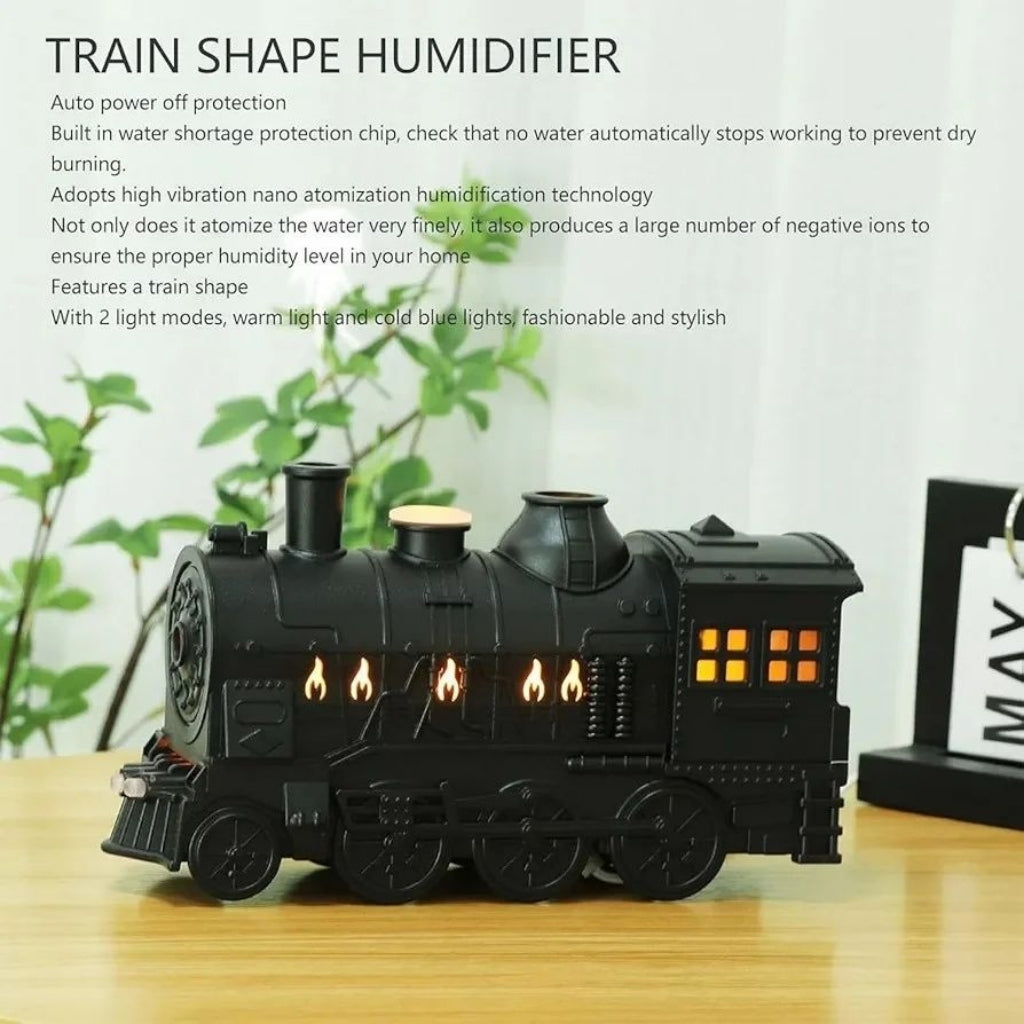Steam Train Aroma Diffuser & Cool Mist Humidifier | Essential Oil Diffuser with LED Lights