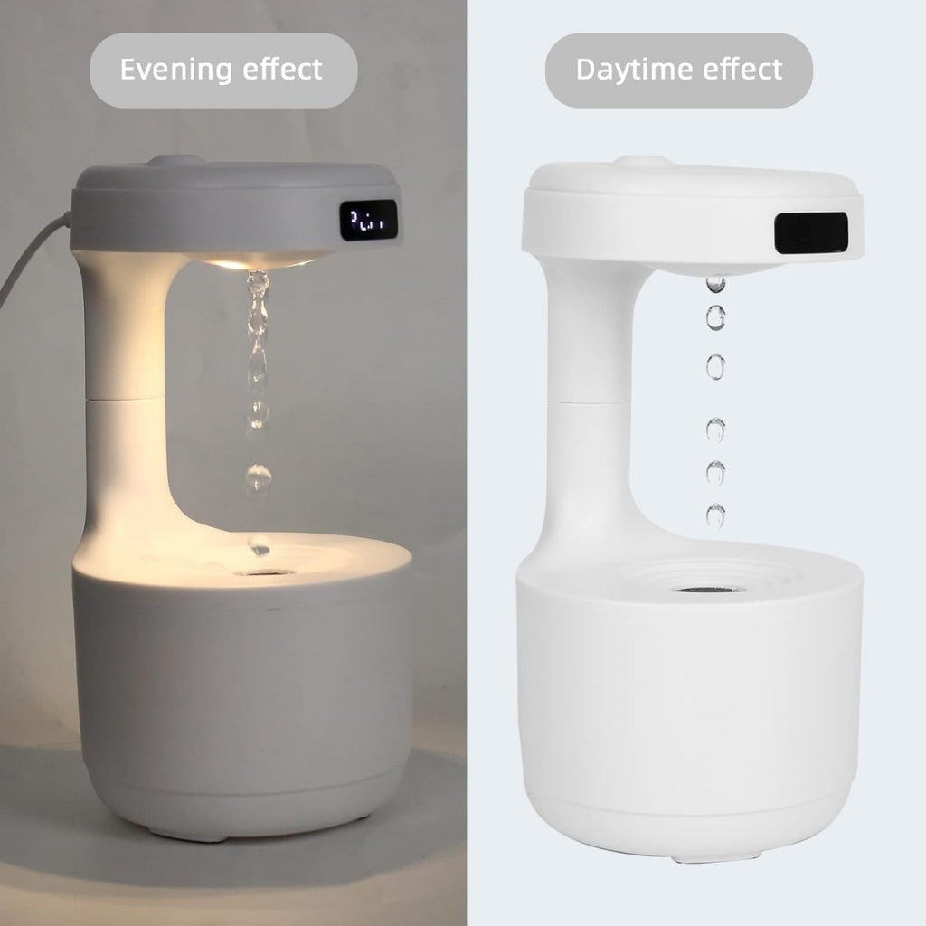 LED Digital Clock Aroma Diffuser/Cool Mist Humidifier | Essential Oil Diffuser with Water Drop Effect