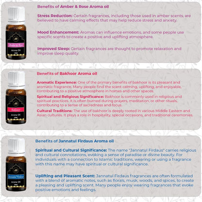 Premium Attar Aroma Oil Set of 6 – Essential Oils for Diffuser