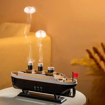 Titanic Ship Aroma Diffuser/Cool Mist Humidifier | LED Essential Oil Diffuser for Home & Office