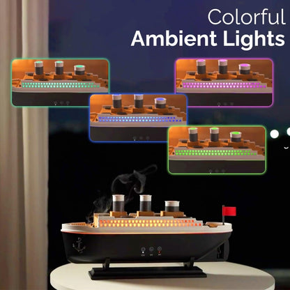 Titanic Ship Aroma Diffuser/Cool Mist Humidifier | LED Essential Oil Diffuser for Home & Office