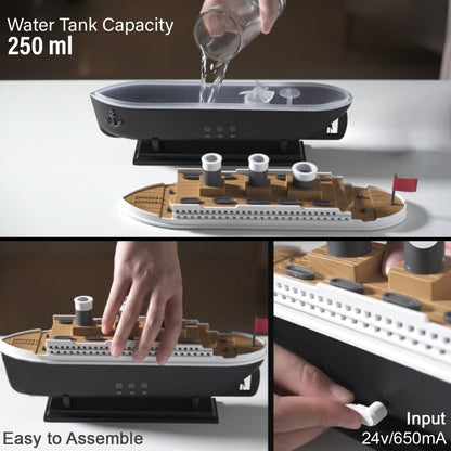 Titanic Ship Aroma Diffuser/Cool Mist Humidifier | LED Essential Oil Diffuser for Home & Office