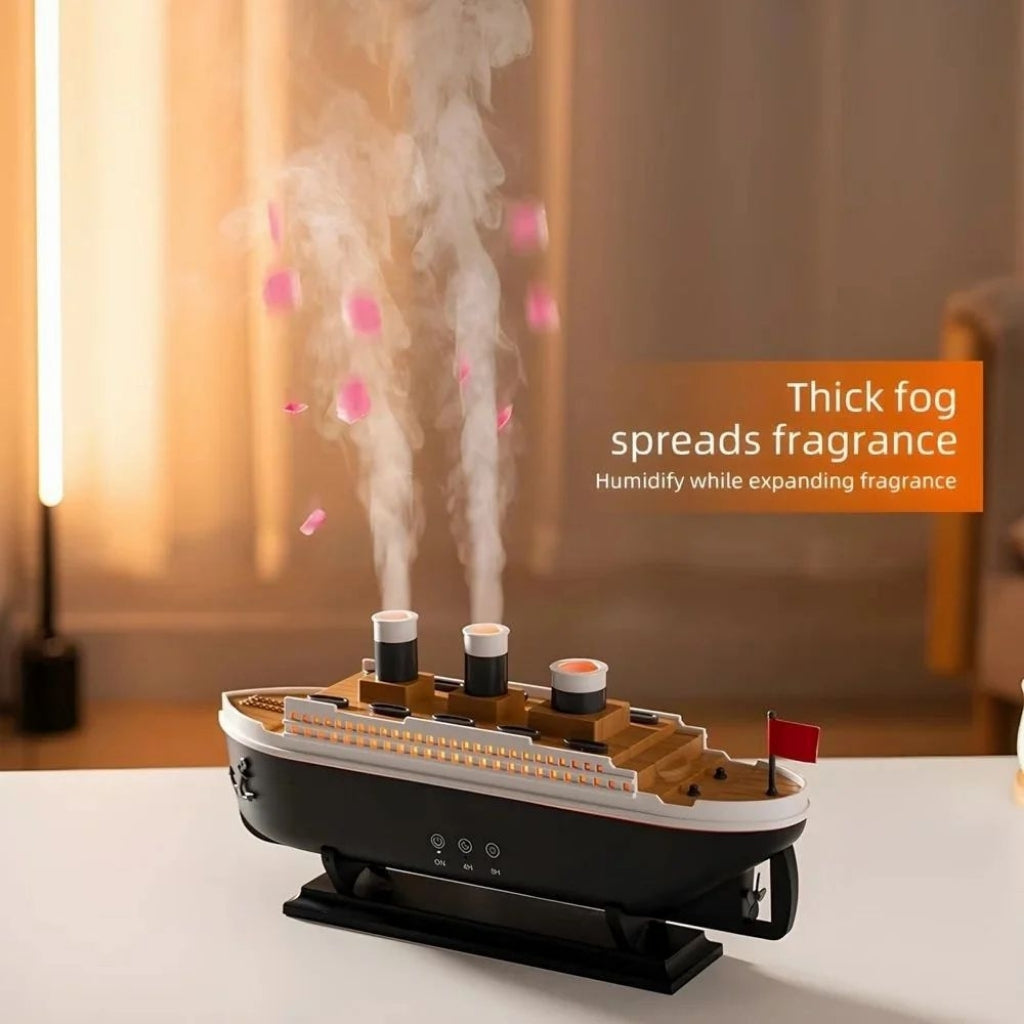 Titanic Ship Aroma Diffuser/Cool Mist Humidifier | LED Essential Oil Diffuser for Home & Office