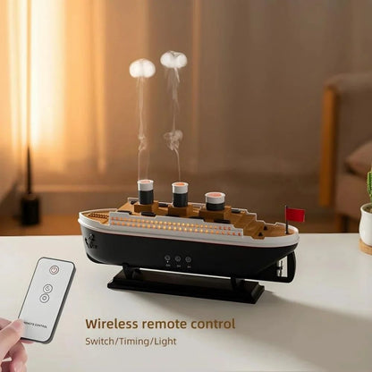 Titanic Ship Aroma Diffuser/Cool Mist Humidifier | LED Essential Oil Diffuser for Home & Office