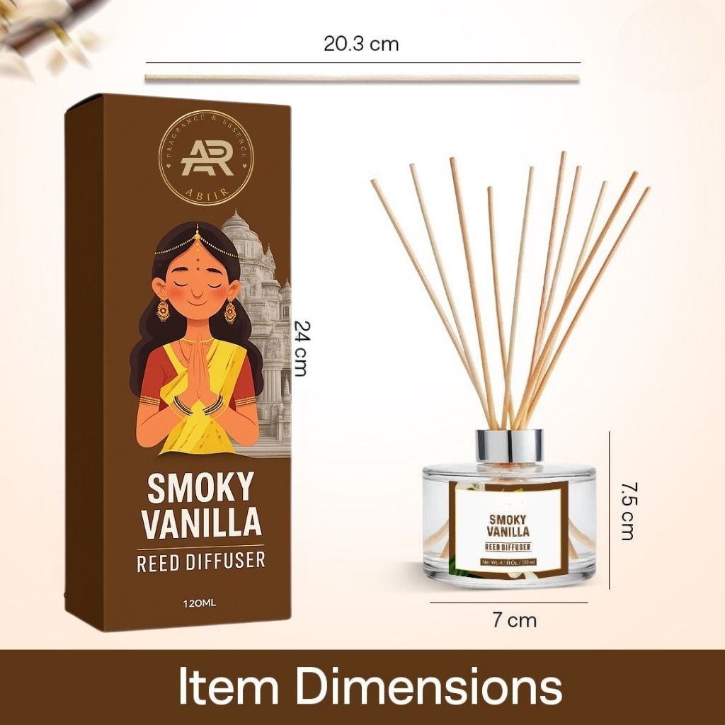 Smoky Vanilla Reed Diffuser – Home Fragrance 120ml