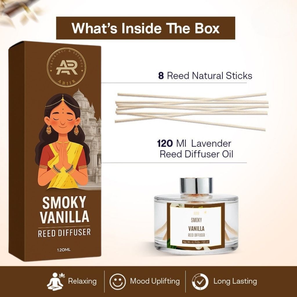 Smoky Vanilla Reed Diffuser – Home Fragrance 120ml