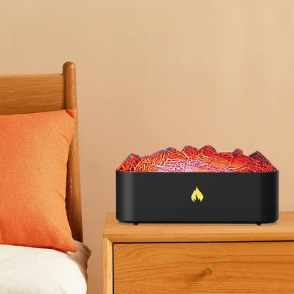 Lava Fire Effect Aroma Diffuser/Cool Mist Humidifier | Essential Oil Diffuser with LED Light