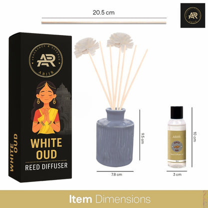 White Oud Reed Diffuser Set – Premium Home Fragrance