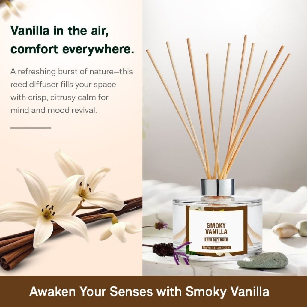 Smoky Vanilla Reed Diffuser – Home Fragrance 120ml