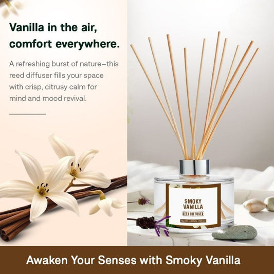 Smoky Vanilla Reed Diffuser – Home Fragrance 120ml