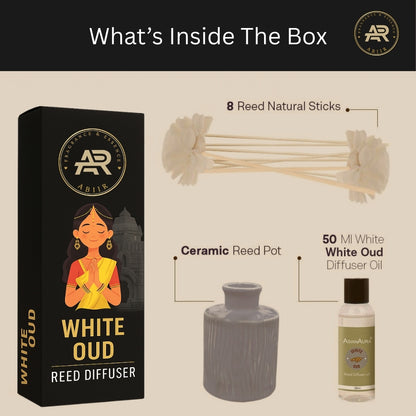 White Oud Reed Diffuser Set – Premium Home Fragrance