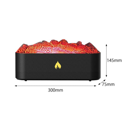 Lava Fire Effect Aroma Diffuser/Cool Mist Humidifier | Essential Oil Diffuser with LED Light