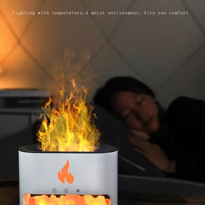Real Flame Effect Aroma Diffuser & Cool Mist Humidifier