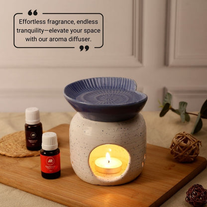 Ceramic Leaf Aroma Diffuser & Oil Burner
