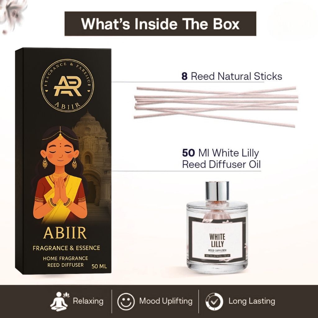 White Lily Reed Diffuser – Luxury Home Fragrance 50ml