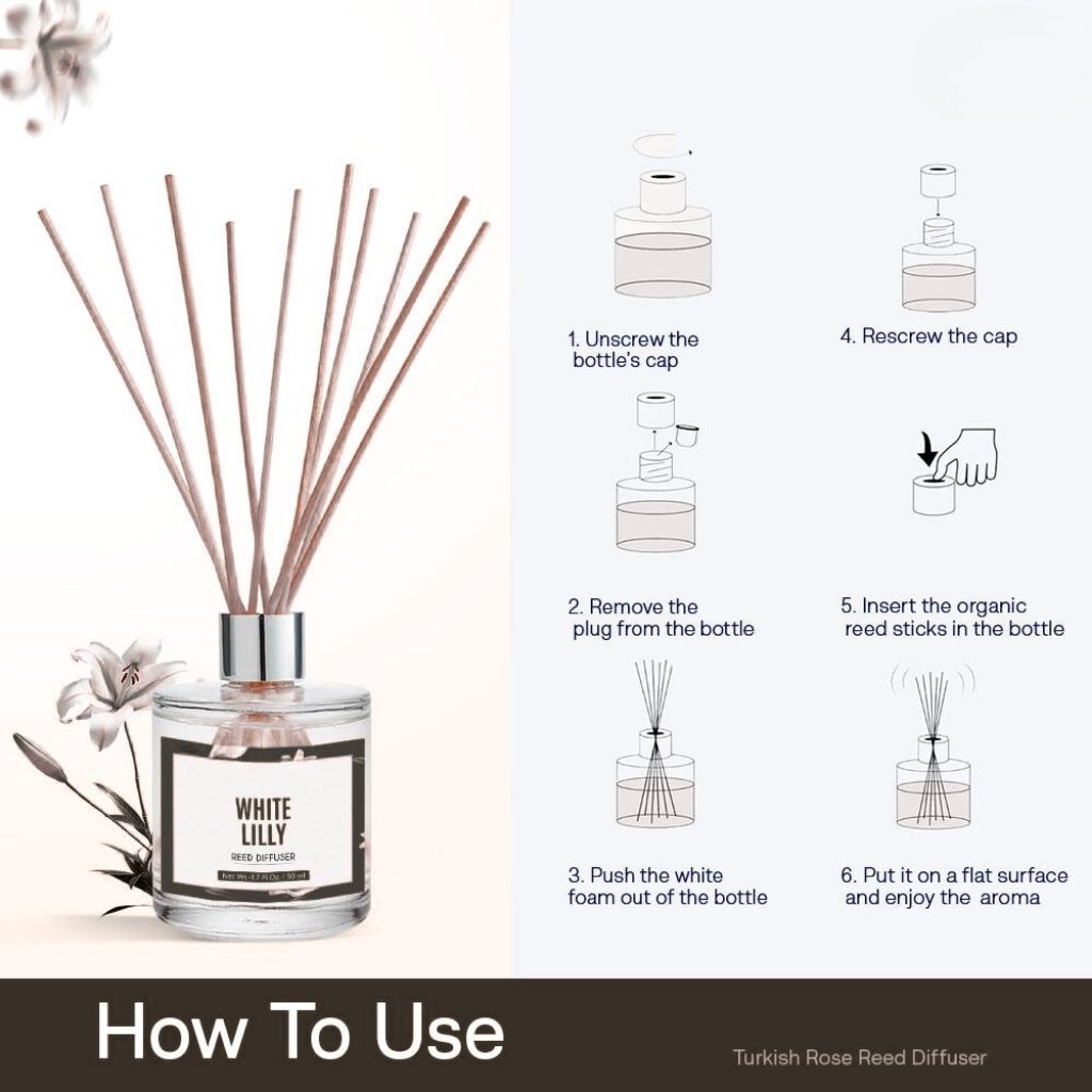 White Lily Reed Diffuser – Luxury Home Fragrance 50ml