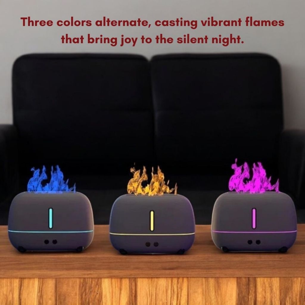 Modern Flame Effect Aroma Diffuser & Cool Mist Humidifier