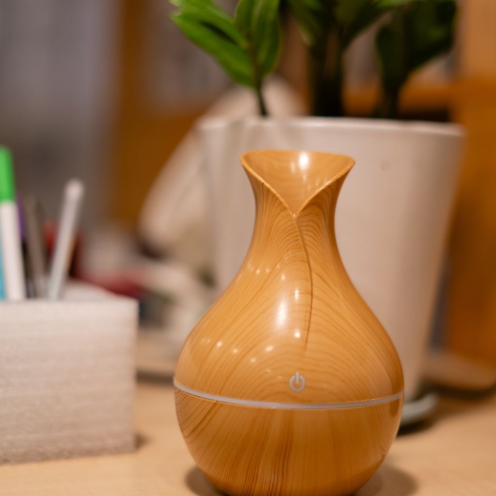 Wood Grain Vase Aroma Diffuser & Ultrasonic Humidifier