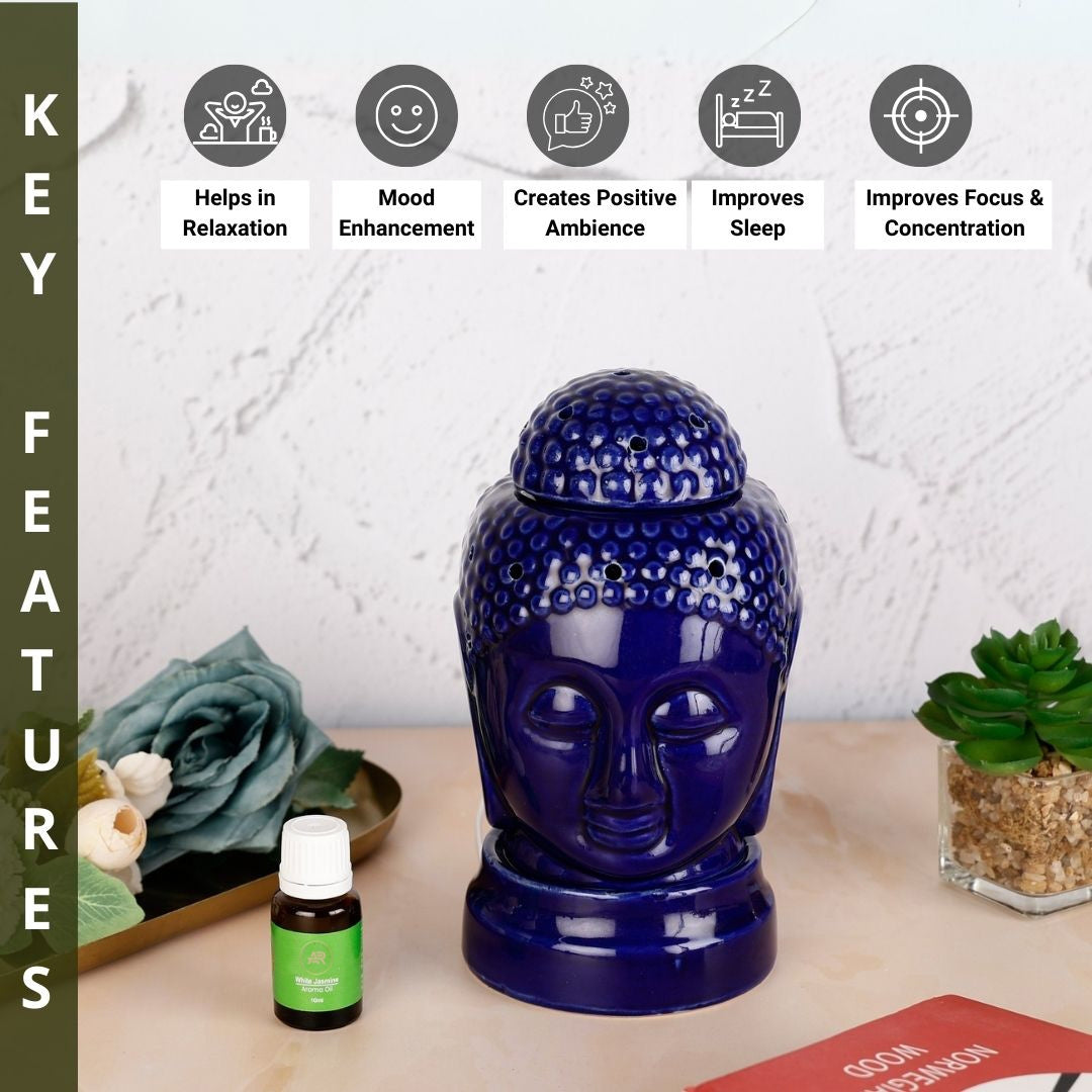 Blue Buddha Ceramic Electric Aroma Diffuser with Oils