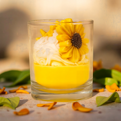 Sunflower Glass Jar Scented Candle