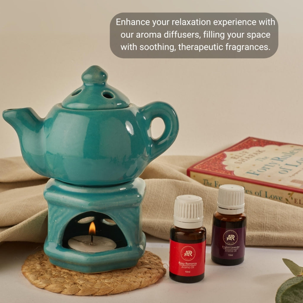 Ceramic Teapot Aroma Diffuser & Essential Oil Burner