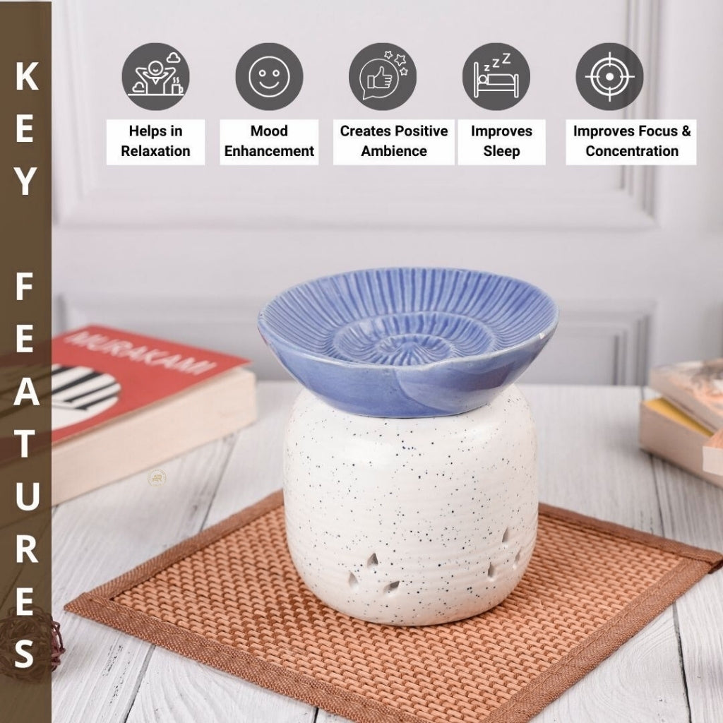 Ceramic Leaf Aroma Diffuser & Oil Burner