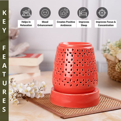Red Ceramic Electric Aroma Diffuser with Oils
