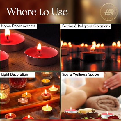 Romantic Rose Tealight Candles – Pack of 10