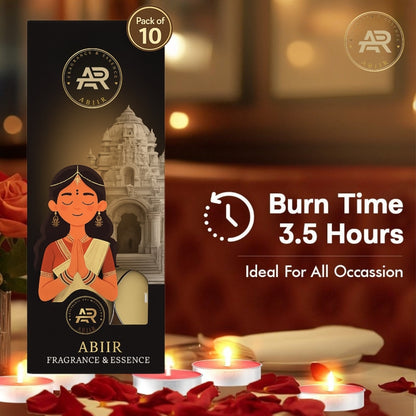 Romantic Rose Tealight Candles – Pack of 10