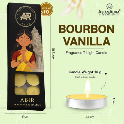 Bourbon Vanilla Tealight Candles – Pack of 10