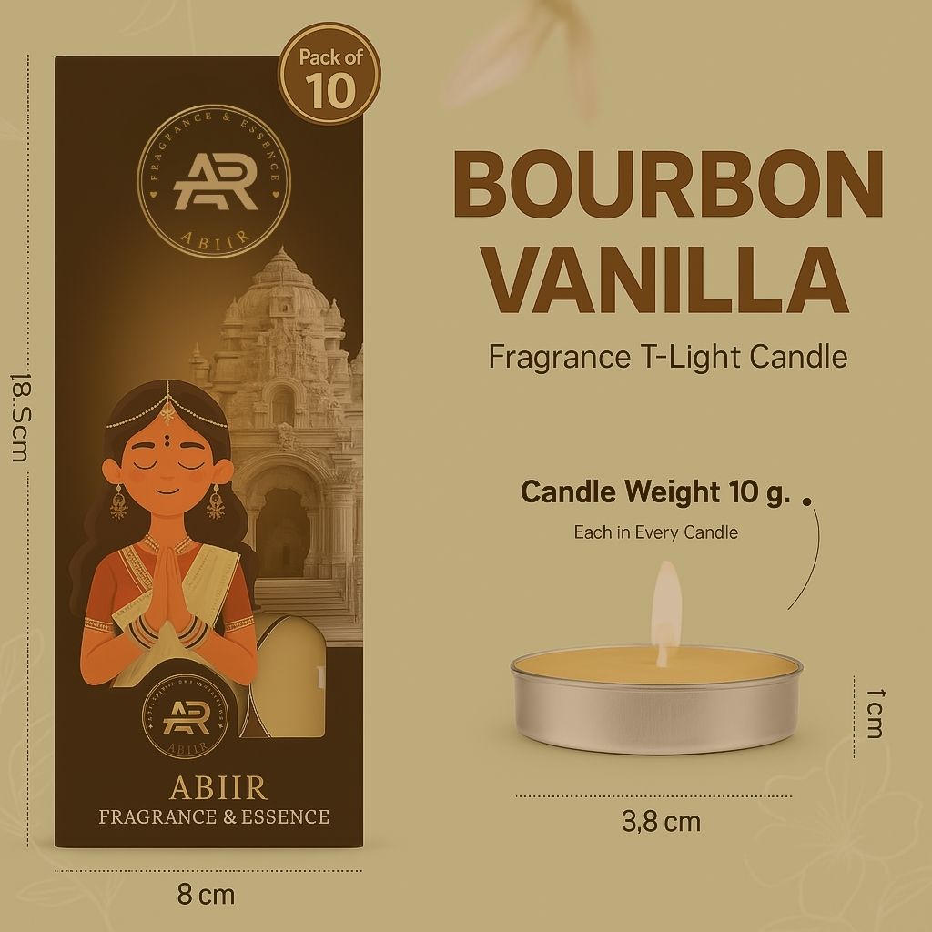 Bourbon Vanilla Tealight Candles – Pack of 10