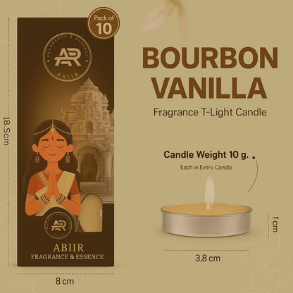Bourbon Vanilla Tealight Candles – Pack of 10