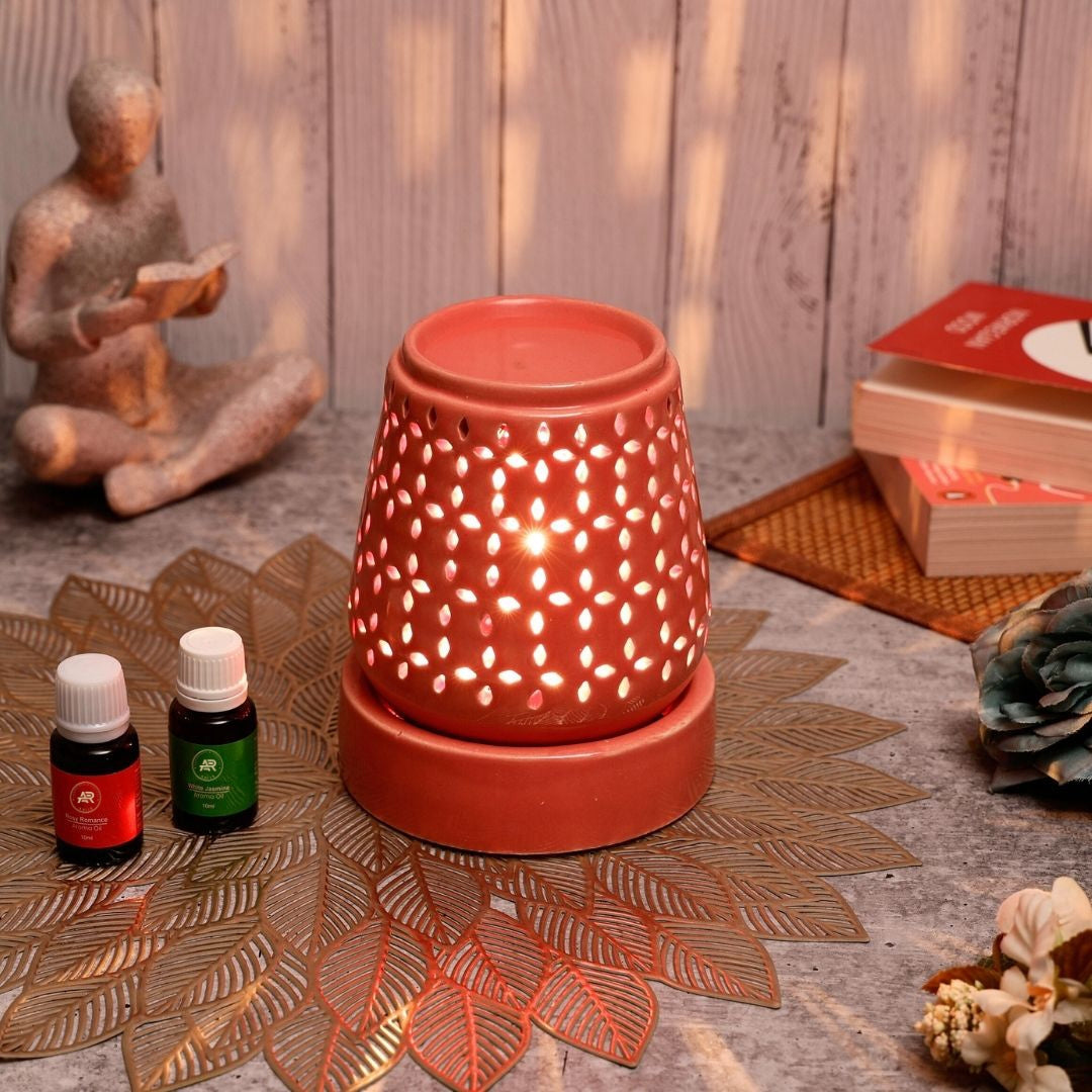 Red Ceramic Electric Aroma Diffuser with Oils
