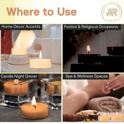 White Jasmine Tealight Candles – Aromatherapy & Relaxation