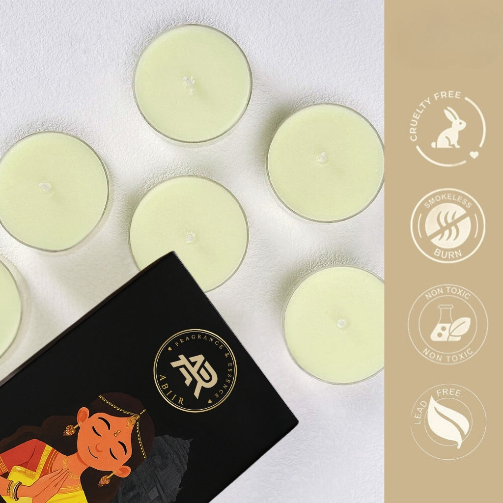 White Jasmine Tealight Candles – Aromatherapy & Relaxation