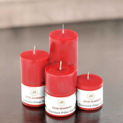 Fresh Lime Scented Pillar Candle – Set of 4